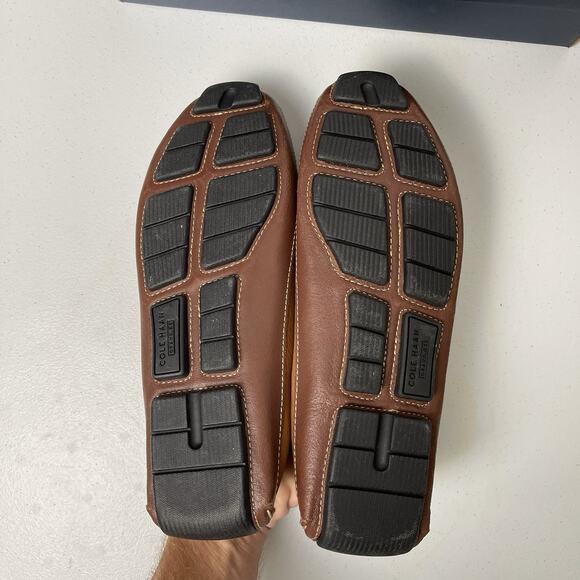 Cole Haan Wyatt Penny Driver Loafer Men Size 8 British Tan brown Shoes Slip On - Picture 5 of 7